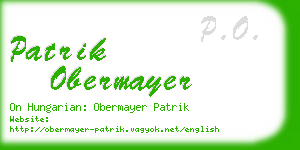 patrik obermayer business card